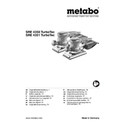 Metabo SRE 4350 TurboTec Sander manual cover