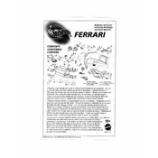 Hot Wheels Mattel Assembly Kit Ferrari Testarossa 56840 Toy manual cover