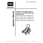 Toro Z Master Turbo Force G3 74903 Mower manual cover