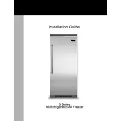 Viking VCFB5362 Refrigerator manual cover