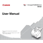 Canon imageFORMULA R40 manual cover