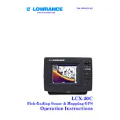 Lowrance LCX-20C Fish Finder manual cover