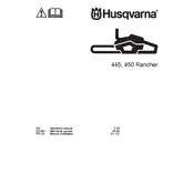 Husqvarna 445 Rancher Chainsaw manual cover