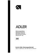 Dürkopp Adler 366 Sewing Machine manual cover