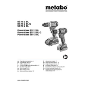 Metabo BS 18 L BL Q Drill manual cover