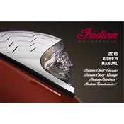 Indian Chief Chieftain 2015 Motorcycle manual cover