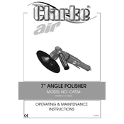 Clarke 3110650 CAT54 Angle Polisher manual cover