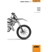 KTM SX 125 2021 Motorcycle manual cover