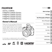 Fujifilm FinePix S4200 Camera manual cover