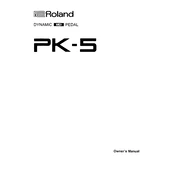 Roland PK-5 manual cover