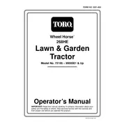 Toro Wheel Horse 268-H 72105 Tractor manual cover