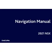 Acura NSX 2021 Sports Car manual cover