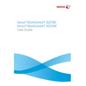 Xerox WorkCentre 3025BI Printer manual cover