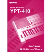 Yamaha YPT-410 Keyboard manual cover