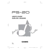 Casio PS20 Keyboard manual cover