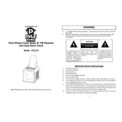 Pyle PICL34 Clock Radio manual cover