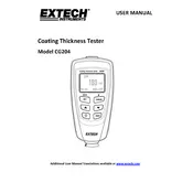 Flir Extech CG204 Tester manual cover