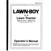 Lawn-Boy LT 10 81140-3900001 Tractor manual cover