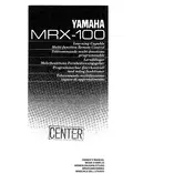 Yamaha MRX-100 Remote Control manual cover