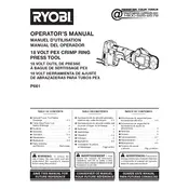 Ryobi P661 Clamp manual cover