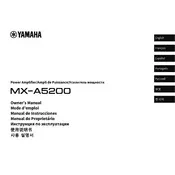 Yamaha MX-A5200 Amplifier manual cover