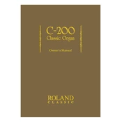 Roland C-200 manual cover