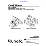 Kubota CP3012LF Cold Planer manual cover