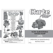 Clarke 7230325 CEB102 Non-Submersible Water Pump manual cover