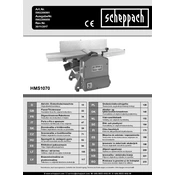 Scheppach HMS1070 5902206901 Planing Machine manual cover