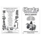 Clarke 6500030 CBG6RR Bench Grinder manual cover