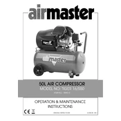 Clarke 1499510 Airmaster Tiger 16 550 Air Compressor manual cover