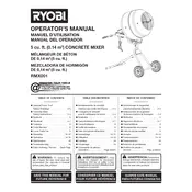 Ryobi RMX001 Mixer manual cover