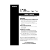 Roland HP-103 manual cover