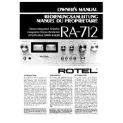 Rotel RA-712 Amplifier manual cover