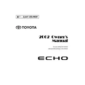 Toyota Echo 2002 Sedan manual cover