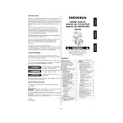 Honda GHX50 2021 Engine manual cover