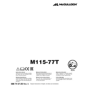 McCulloch M115-77T manual cover