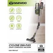 Daewoo Cyclone Digi Flex Cordless Vacuum FLR00041 Vacuum Cleaner manual cover