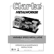 Clarke 7610700 CL300M Variable Speed Metal Lathe manual cover