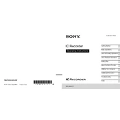 Sony ICD-AX412 manual cover