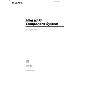 Sony MHC-D2 manual cover