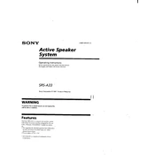 Sony SRS A33 manual cover