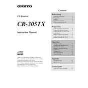 Onkyo CR 305TX manual cover