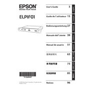 Epson ELPIF01 manual cover