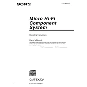 Sony CMT-EX200 manual cover