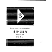 Singer 291U manual cover