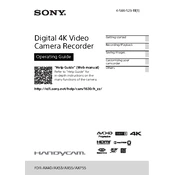 Sony AX53 manual cover