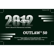 Polaris Outlaw 50 manual cover