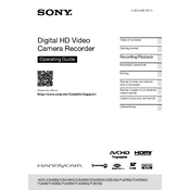 Sony HDR-CX400E manual cover