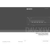 Sony DAV-X1V manual cover